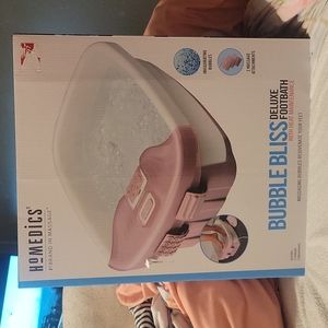 Homedics Bubble Bliss Deluxe Footbath with Heat Maintenance in Pink